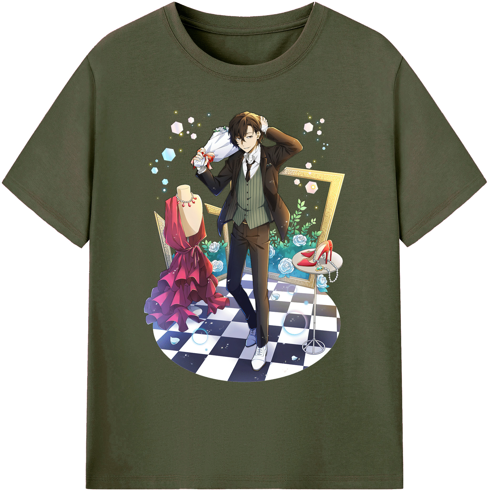 （画像用） 文豪ストレイドッグス Bungo Stray Dogs 綿100％ メンズ半袖Tシャツ｜肌触りやわらか＆通気性